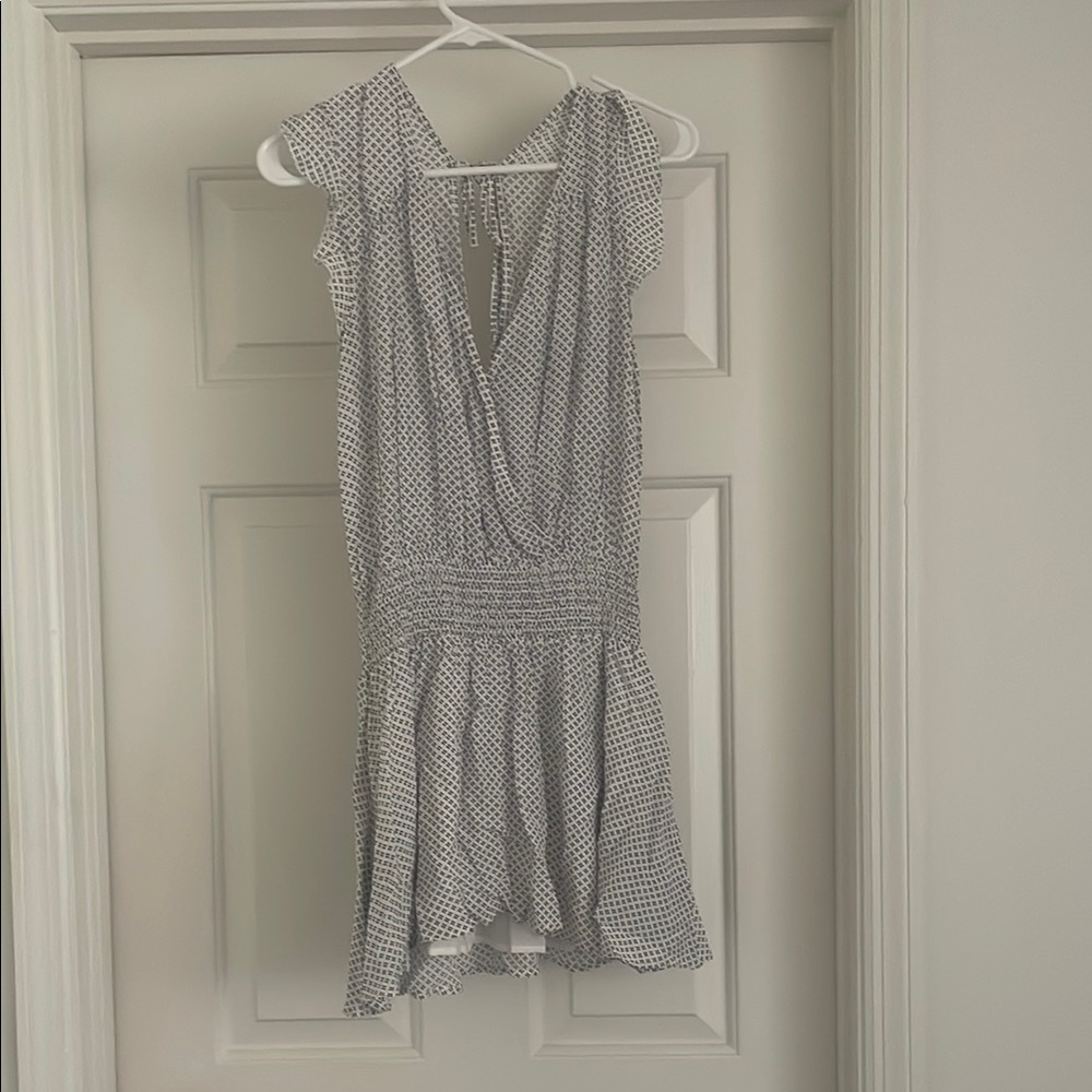 Blue Life Silver Plunge Flutter Sundress